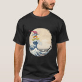 On Back Surfing Gnome Riding Great Wave Off Kanaga Tシャツ (正面)