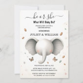 On Big Zooベビー白象誕生性別公開 招待状 (正面)