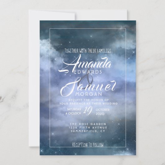 On Cloud 結婚 Nine 招待状 (正面)