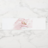 On Cloud 9かわいいピンクの女の子の赤ちゃんシャワー ペットボトルラベル (シングルラベル)