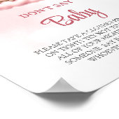 On Cloud 9かわいいピンクの女の子はベビーのゲームサインを言わない ポスター (角)