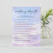 On Cloud 9エチケット911ブライダルシャワーゲームカード 招待状 (スタンド正面)