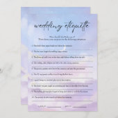 On Cloud 9エチケット911ブライダルシャワーゲームカード 招待状 (正面/裏面)