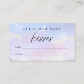 On Cloud 9キスブライダルシャワーゲームカード 名刺 (正面)