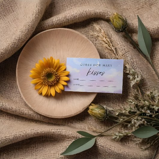 On Cloud 9キスブライダルシャワーゲームカード 名刺