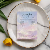 On Cloud 9キャンディマッチブライダルシャワーゲームカード 招待状