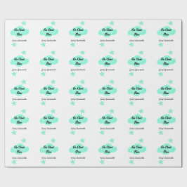 On Cloud 9パステルグリーン雲スターbachelorett ラッピングペーパー