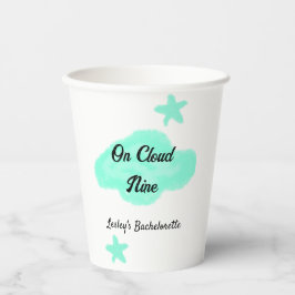 On Cloud 9パステルグリーン雲スターbachelorett 紙コップ