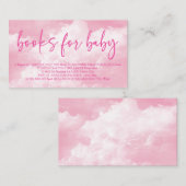 On Cloud 9ピンクの赤ちゃんシャワーベビー エンクロージャーカード (正面/裏面)