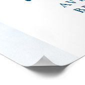 On Cloud 9ブライダルシャワーウェルカムサイン ポスター (角)