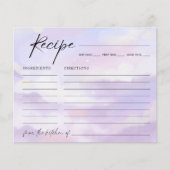 On Cloud 9ブライダルシャワーレシピカード (正面)
