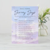 On Cloud 9ブライダルシャワー調査によるとゲームカード 招待状 (スタンド正面)