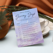 On Cloud 9ブライダルシャワー調査によるとゲームカード 招待状