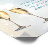 On Cloud 9ベビーシャワーブルーモモモザバーサインのポスター ポスター (角)