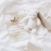 On Cloud 9ベージュボホ男女兼用ベビーシャワー 招待状