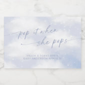 On Cloud 9ポップ・アートの It彼女が赤ちゃんシャワーをポップ スパークリングワインラベル (シングルラベル)