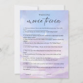 On Cloud 9ムービーTriviaブライダルシャワーゲームカード 招待状 (正面)