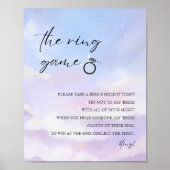 On Cloud 9リングや輪ゲームブライダルシャワーゲームサイン ポスター (正面)