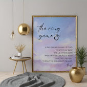 On Cloud 9リングや輪ゲームブライダルシャワーゲームサイン ポスター