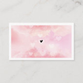 On Cloud 9夢のようなピンクの水の色ベビーシャワー エンクロージャーカード (裏面)