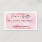 On Cloud 9夢のようなピンクの水の色ベビーシャワー エンクロージャーカード (正面)