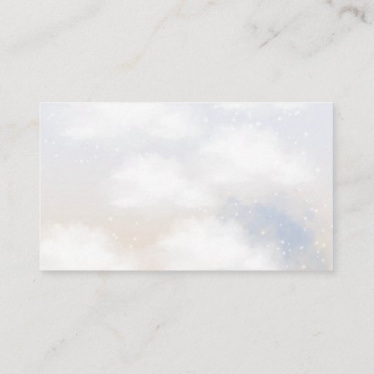 On Cloud 9夢見るような雲の本ベビー エンクロージャーカード (裏面)