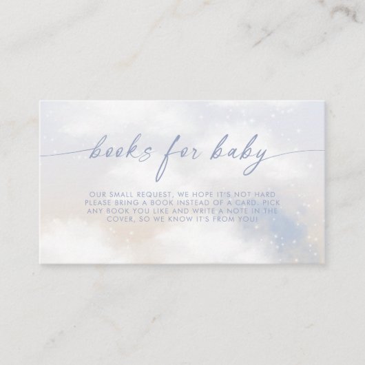 On Cloud 9夢見るような雲の本ベビー エンクロージャーカード (正面)