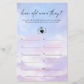 On Cloud 9彼らは何歳だったブライダルシャワーゲーム (正面)