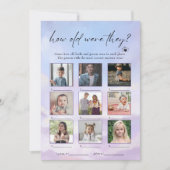 On Cloud 9彼らは何歳の写真ゲームカード 招待状 (正面)