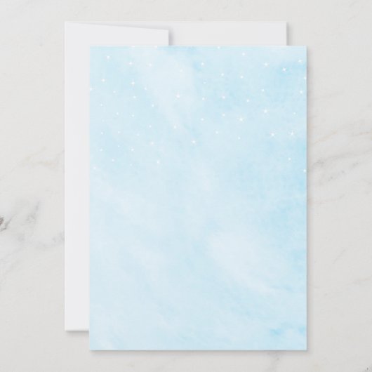 On Cloud 9推測ドレスブライダルシャワーゲームカード 招待状 (裏面)