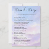 On Cloud 9賞品ブライダルシャワーゲームカード 招待状 (正面)