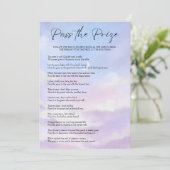 On Cloud 9賞品ブライダルシャワーゲームカード 招待状 (スタンド正面)