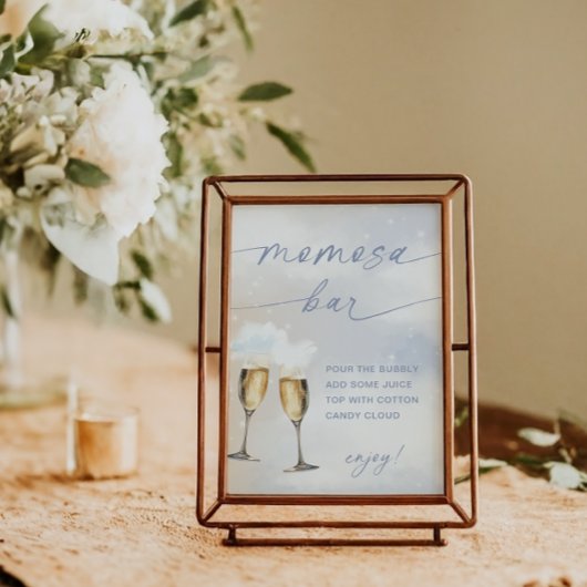 On Cloud 9赤ちゃんシャワー桃佐バーサインのポスター ポスター