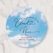 『On Cloud 9』ウェディングシャワープレゼントタグ フェイバータグ (正面)