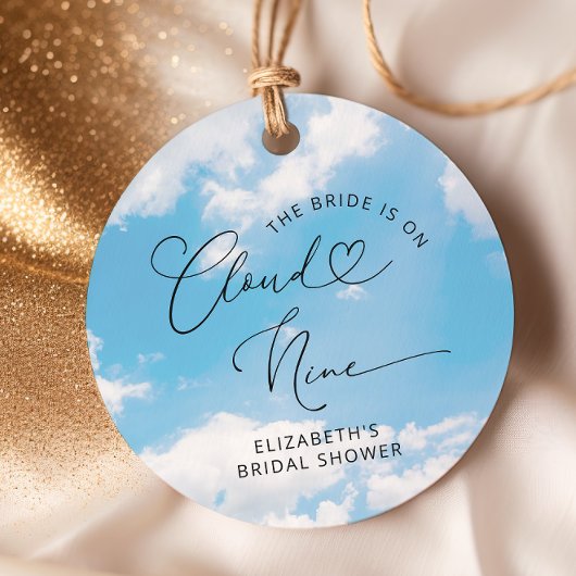 『On Cloud 9』ウェディングシャワープレゼントタグ フェイバータグ