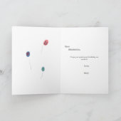 On Cloud 9 Cute Balloonsおもしろいのシンプル誕生日 カード (内部)