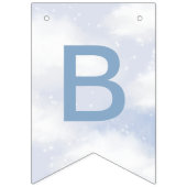 On Cloud 9 Dusty Blue Dreamy Sky バンティングフラッグ (第2の旗)