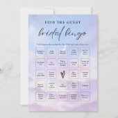 On Cloud 9 Find the Guestブライダルシャワービンゴゲーム 招待状 (正面)