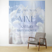 On Cloud 9 Nine Pampas Baby Showerフォトブース タペストリー (インサイチュ)
