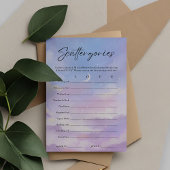 On Cloud 9 Scattergoriesブライダルシャワーゲームカード 招待状