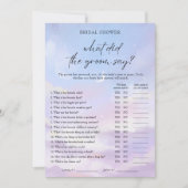 On Cloud 9 Thid the Groom Say Game Card 招待状 (正面)