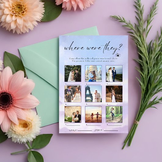 On Cloud 9 Where Was Photo Game 招待状