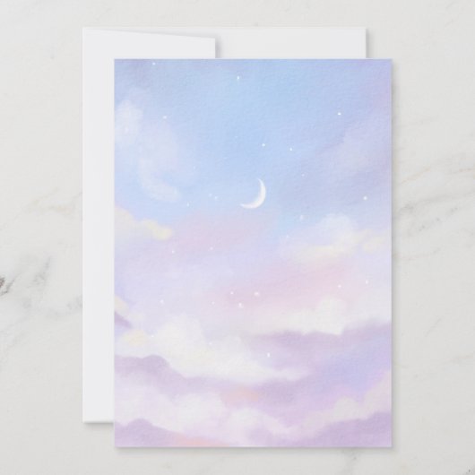 On Cloud 9 Who Am Iブライダルシャワーゲームカード 招待状 (裏面)