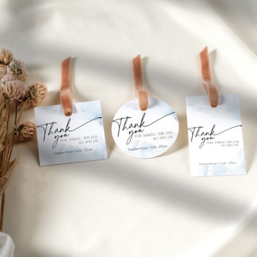 On Cloud Nineほこりっぽいブルー天国ありがとう フェイバータグ