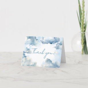 On Cloud Nineベビーシャワーパーティー サンキューカード