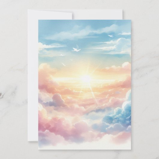 On Cloud Nine赤ちゃんモダンシャワー 招待状 (裏面)