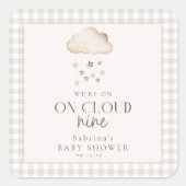 On Cloud Nine赤ちゃん男女兼用シャワー スクエアシール (正面)