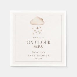 On Cloud Nine赤ちゃん男女兼用シャワー スタンダードカクテルナプキン