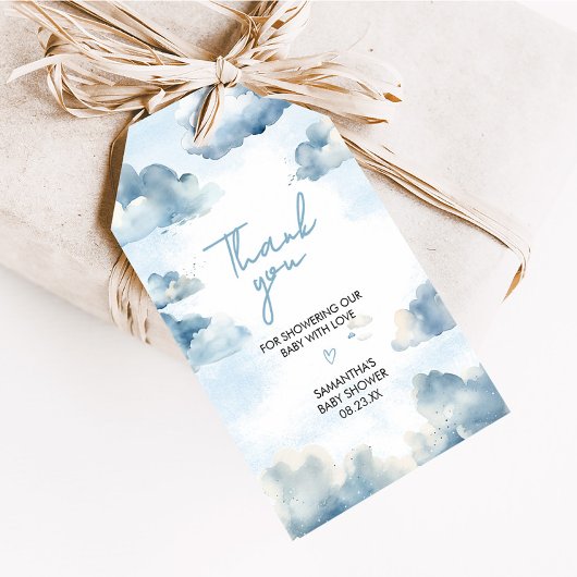 On Cloud Nine Baby Shower Party好意ラベル ギフトタグ