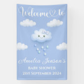 On Cloud Nine Baby Shower Wall Banner/Welcome Sign 横断幕 (縦)